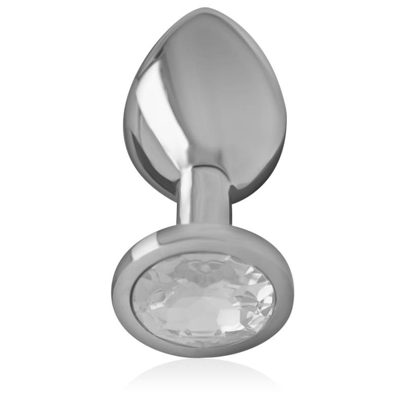 INTENSE - ALUMINUM METAL ANAL PLUG WITH SILVER CRYSTAL SIZE M - Image 3