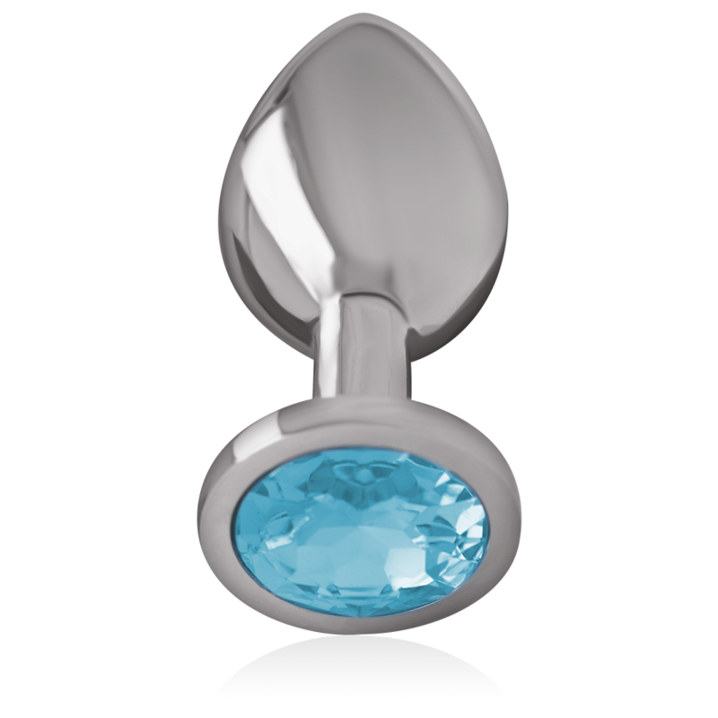 INTENSE - ALUMINUM METAL ANAL PLUG WITH BLUE CRYSTAL SIZE S - Bild 3