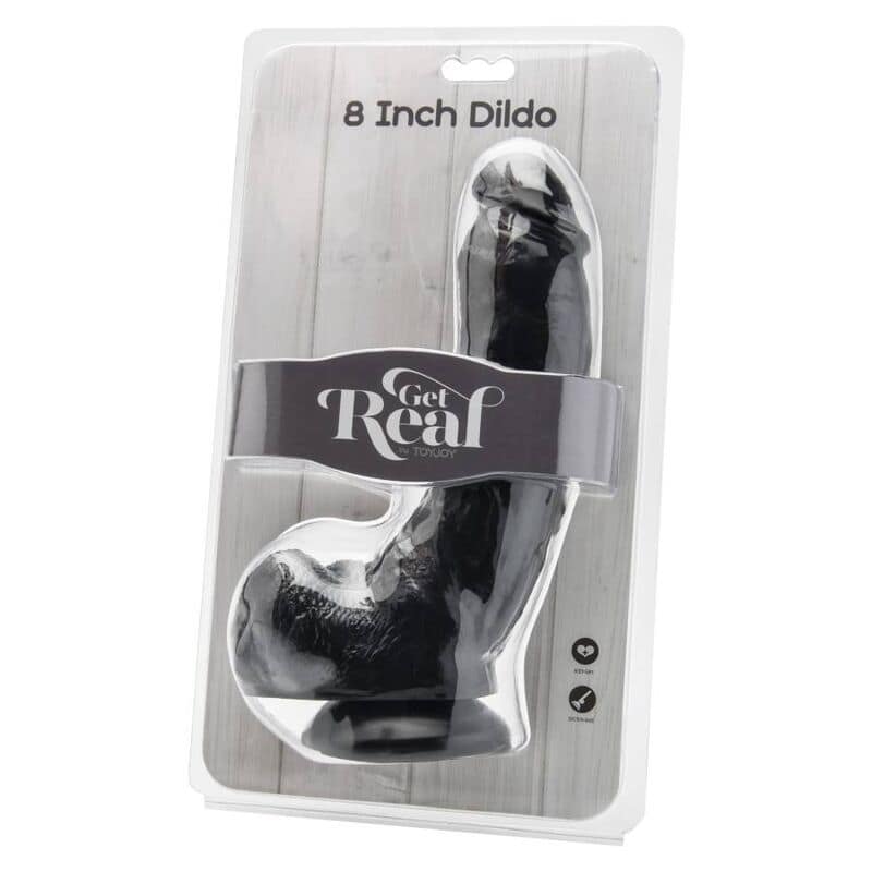 GET REAL - DILDO 20,5 CM WITH BALLS BLACK - Image 2