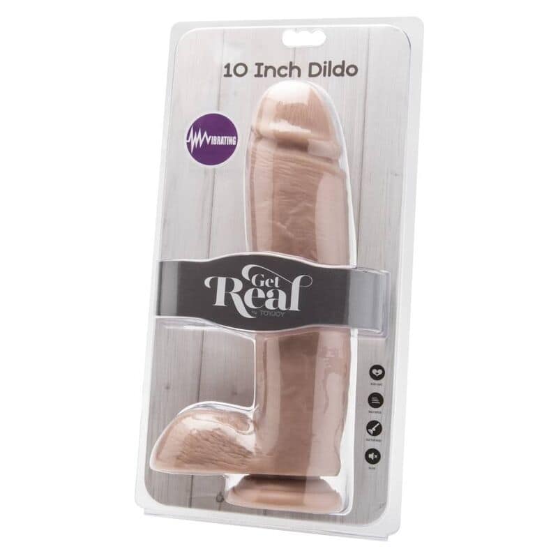 GET REAL - DILDO 25,5 CM WITH BALLS VIBRATOR SKIN - Image 2
