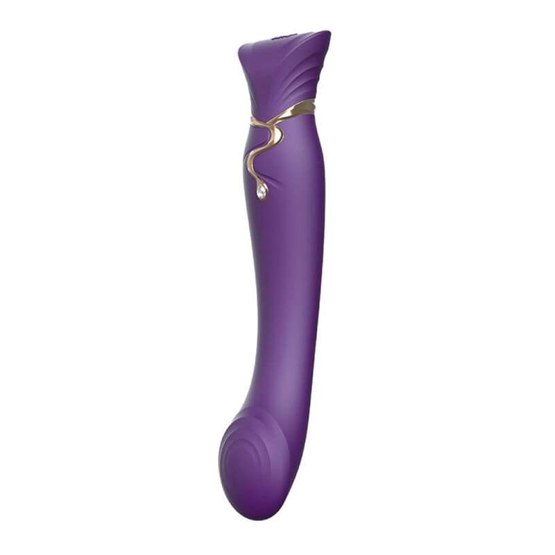 ZALO - QUEEN SET PULSE WAVE CLIT STIM PURPLE - Image 3