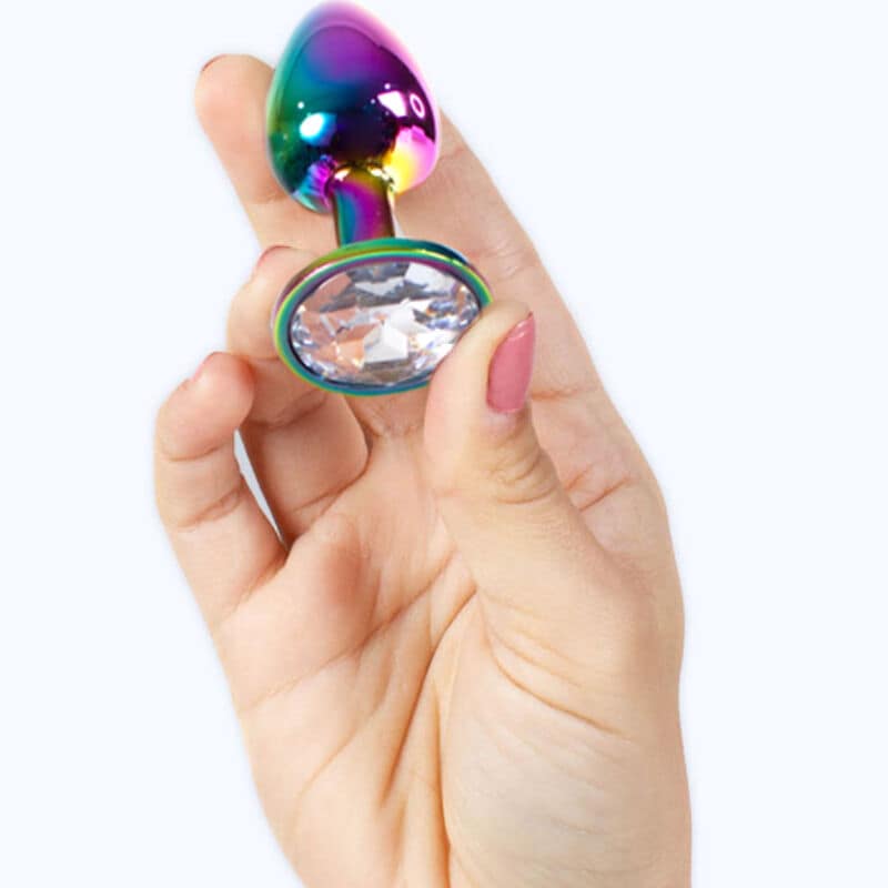 SECRETPLAY - METAL BUTT PLUG RAINBOW SMALL SIZE 7 CM - Image 3