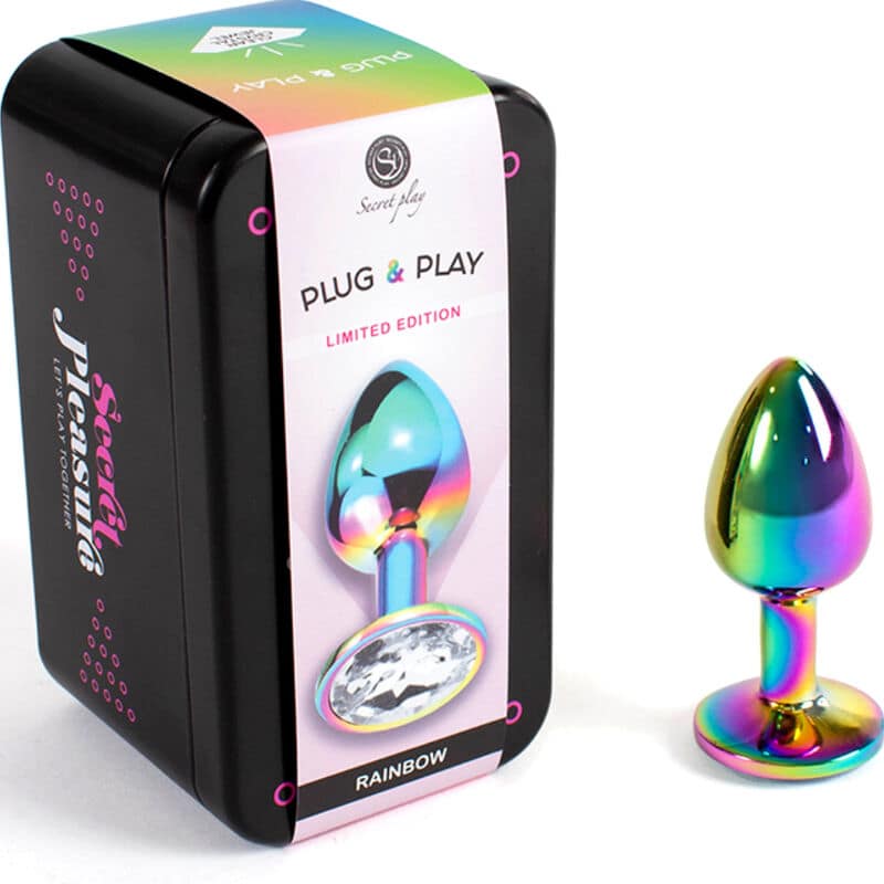 SECRETPLAY - METAL BUTT PLUG RAINBOW SMALL SIZE 7 CM - Image 2