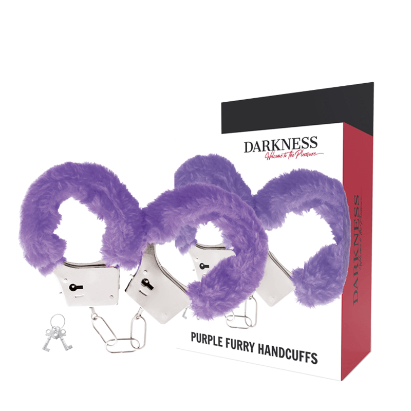 DARKNESS - LILAC LINED METAL HANDCUFFS - Image 3