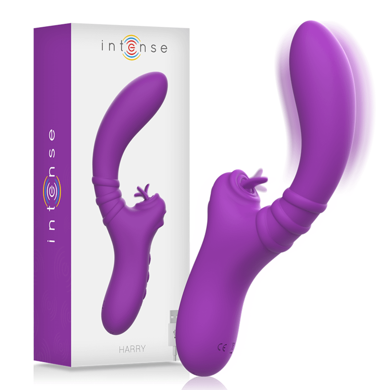 INTENSE - HARRY FLEXIBLE VIBRATOR WITH PURPLE TONGUE - Image 2