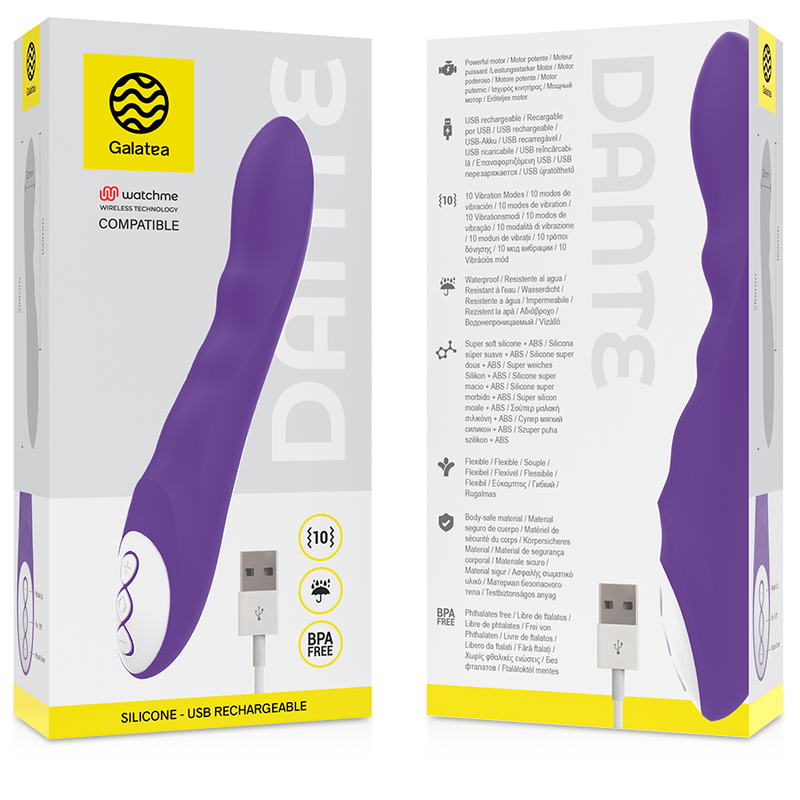 GALATEA - DANTE LILAC VIBRATOR COMPATIBLE WITH WATCHME WIRELESS TECHNOLOGY - Image 3
