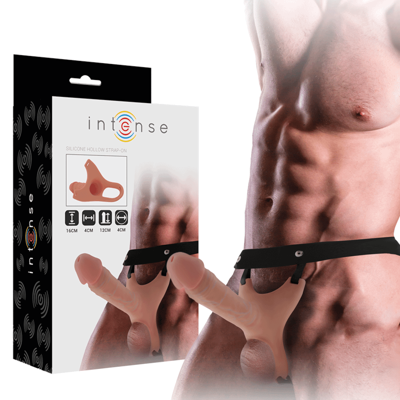 INTENSE - HOLLOW HARNESS WITH SILICONE DILDO 16 X 3.5 CM - Image 2