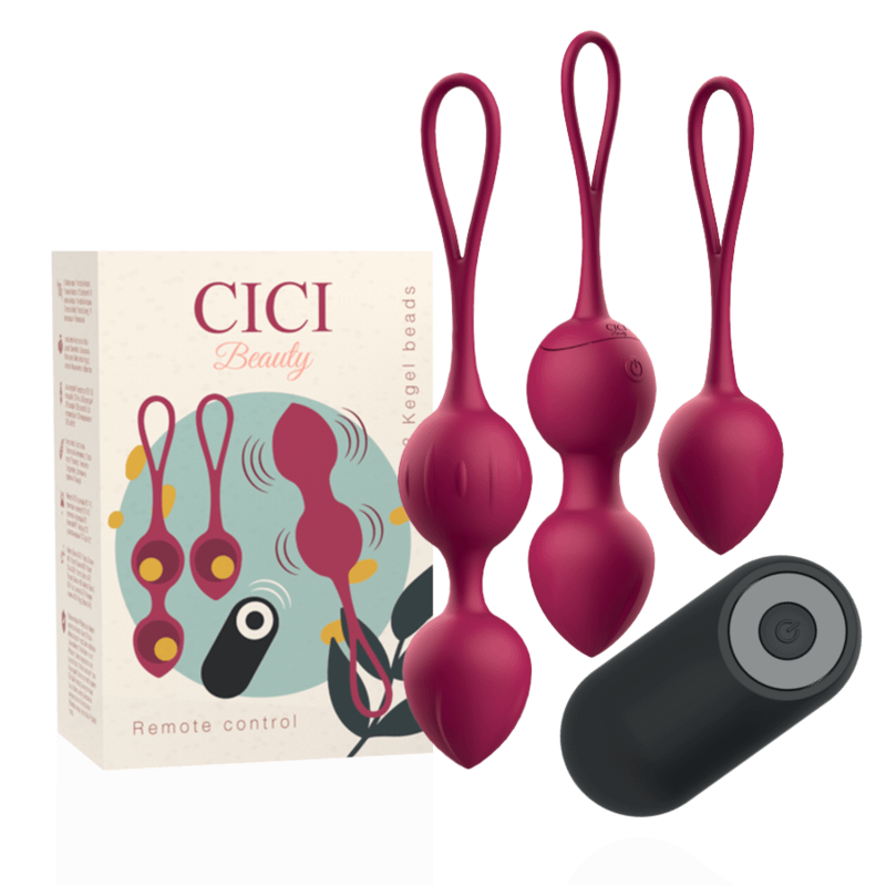 CICI BEAUTY - PREMIUM SILICONE 3 VIBRATING KEGEL BEADS REMOTE CONTROL - Image 2