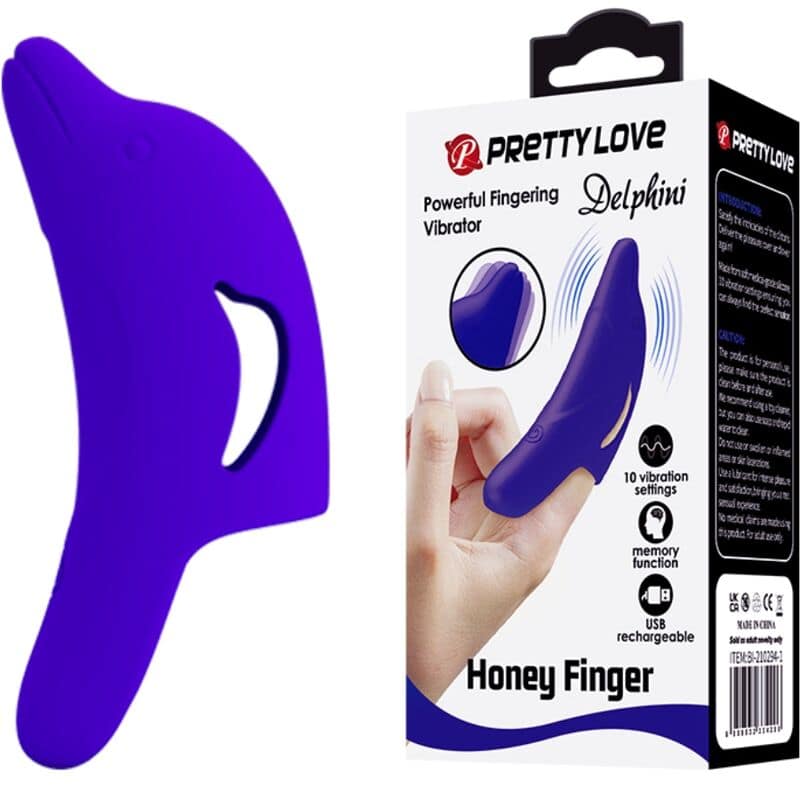 PRETTY LOVE - DELPHINI KRAFTFULL MÖRKBLÅ FINGERSTIMULATOR