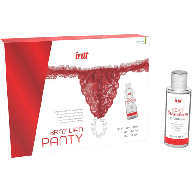 INTT RELEASES - BRAZILIAN RED PANTY WITH PEARLS AND LUBRICATING GEL 50 ML - Image 2