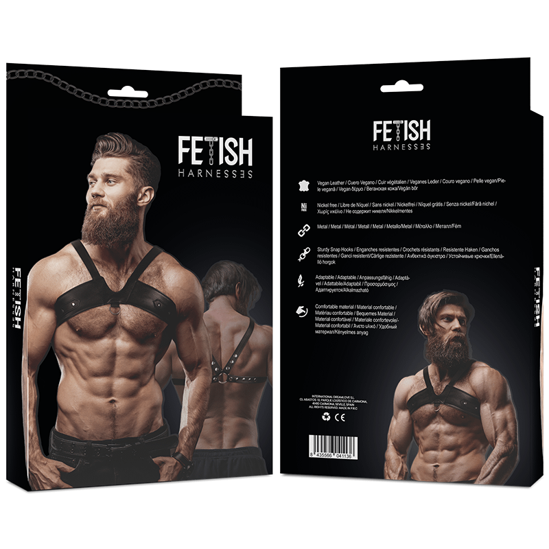 FETISH SUBMISSIVE ATTITUDE - MENS BRIGADE ECO-LEATHER CHEST HARNESS - Image 3