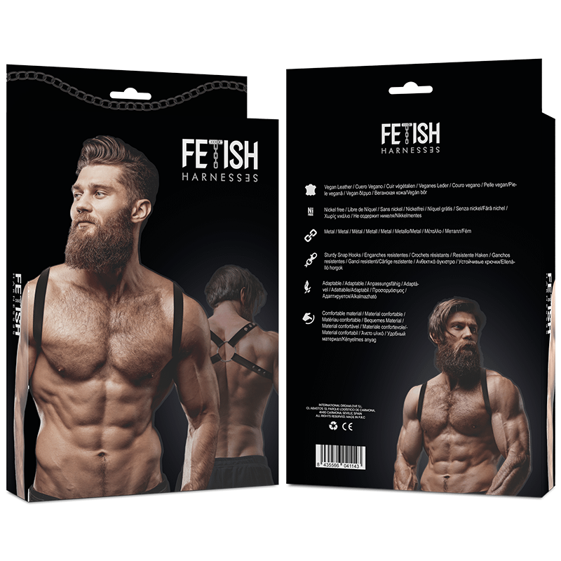 FETISH SUBMISSIVE ATTITUDE - MENS ECO-LEATHER BACK HARNESS - Image 3