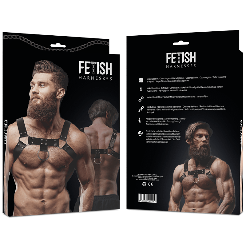 FETISH SUBMISSIVE ATTITUDE - MENS ECO-LEATHER CHEST HARNESS - Image 3