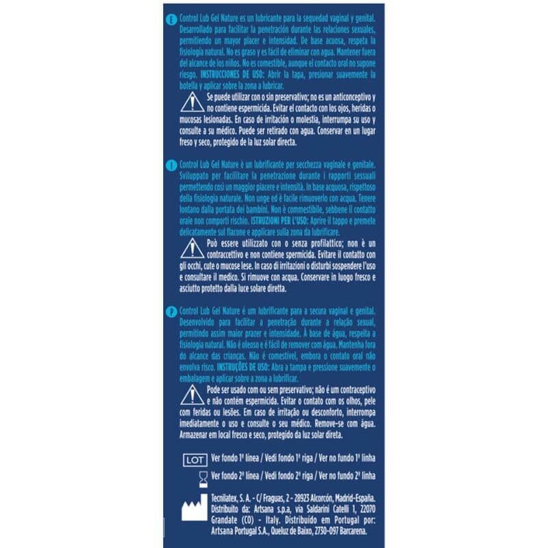 CONTROL - LUB GEL NATURE LUBRICANT 75 ML - Image 2