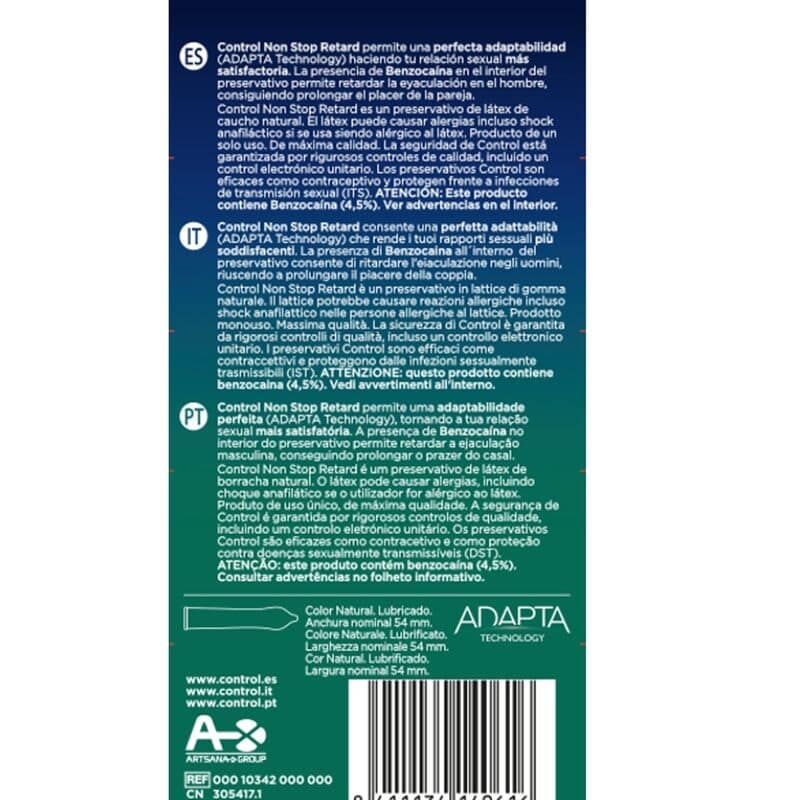 CONTROL - NON STOP RETARD CONDOMS 12 UNITS - Bild 2