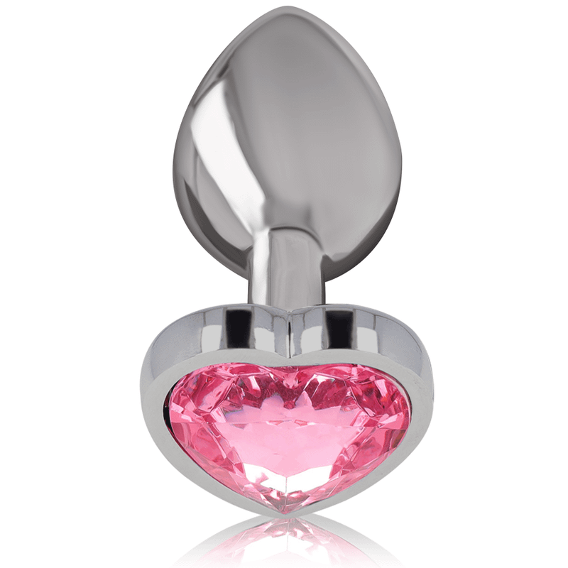 INTENSE - ALUMINUM METAL ANAL PLUG PINK HEART SIZE M - Image 2