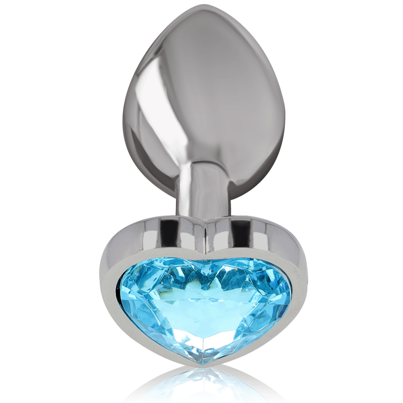 INTENSE - ALUMINUM METAL ANAL PLUG BLUE HEART SIZE L - Bild 2