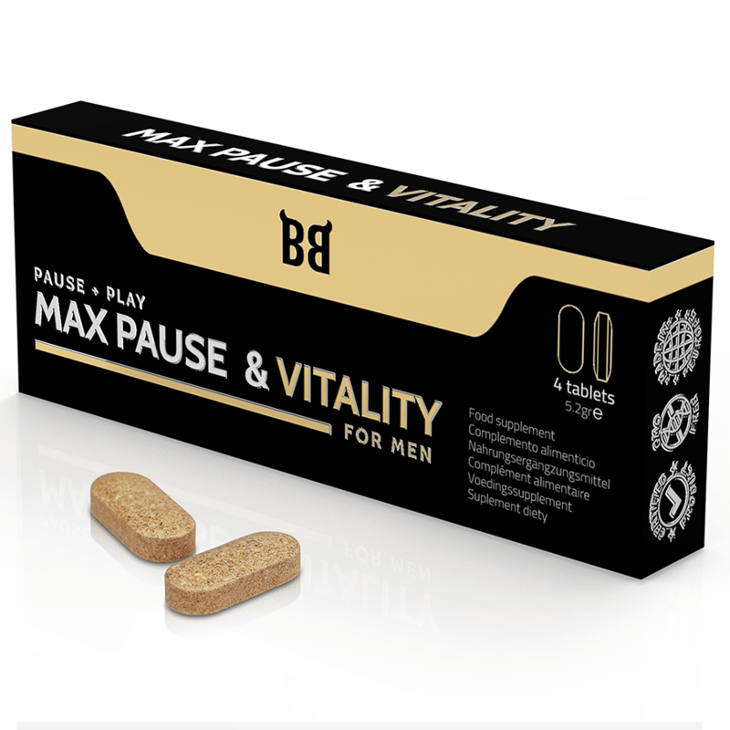 BLACK BULL - MAX PAUSE  VITALITY RETARDANT FOR MEN 4 CAPSULES