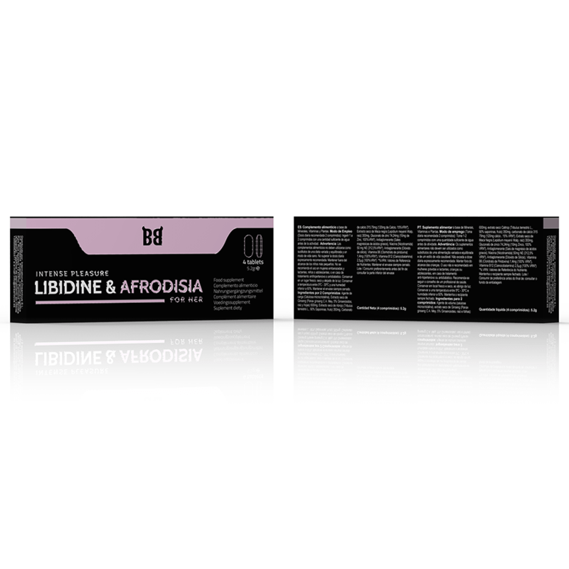 BLACK BULL - LIBIDINE  AFRODISIA INTENSE PLEASURE FOR HER 4 TABLETS - Bild 3