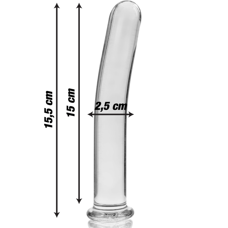 NEBULA SERIES BY IBIZA - MODELO 9 DILDO CRISTAL TRANSPARENTE 15.5 CM -O- 2.5 CM - Image 3
