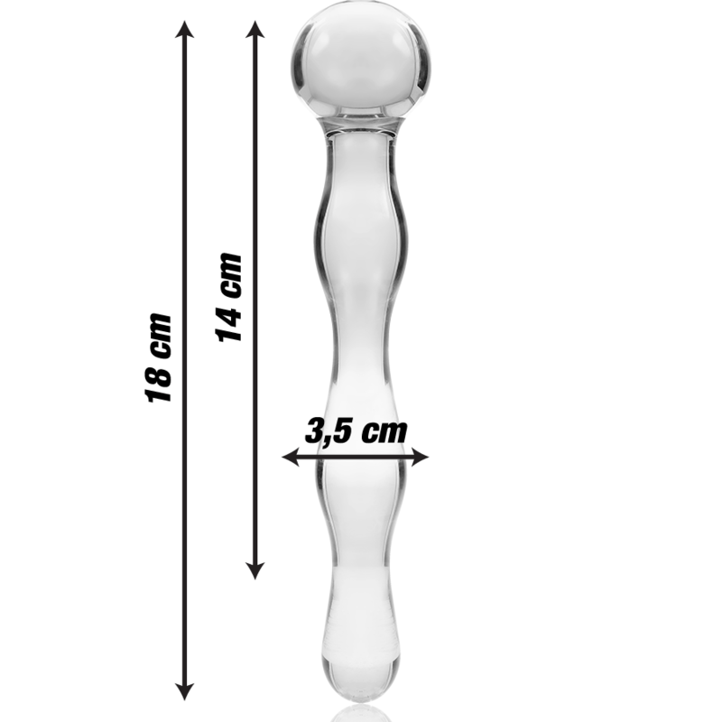 NEBULA SERIES BY IBIZA - MODELO 13 DILDO CRISTAL TRANSPARENTE 18 CM -O- 3.5 CM - Bild 3