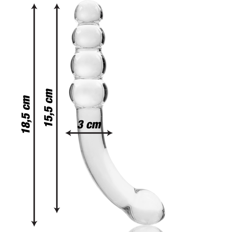 NEBULA SERIES BY IBIZA - MODELO 14 DILDO CRISTAL TRANSPARENTE 18.5 CM -O- 3 CM - Image 3
