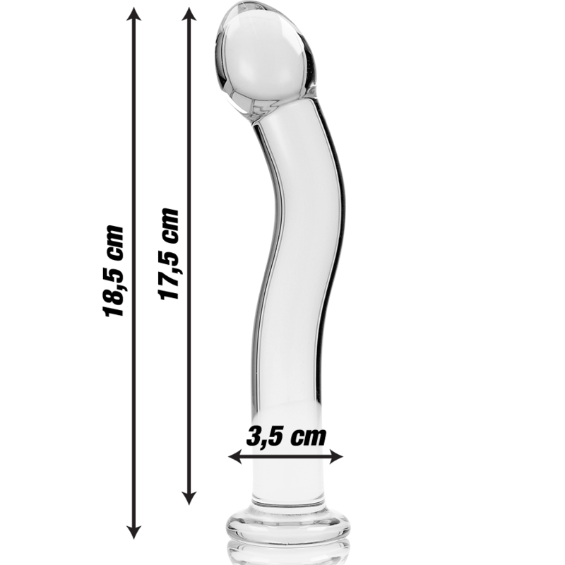 NEBULA SERIES BY IBIZA - MODELO 18 DILDO CRISTAL TRANSPARENTE 18.5 CM -O- 3.5 CM - Image 3