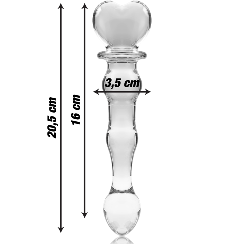 NEBULA SERIES BY IBIZA - MODELO 21 DILDO CRISTAL TRANSPARENTE 20.5 CM -O- 3.5 CM - Image 3