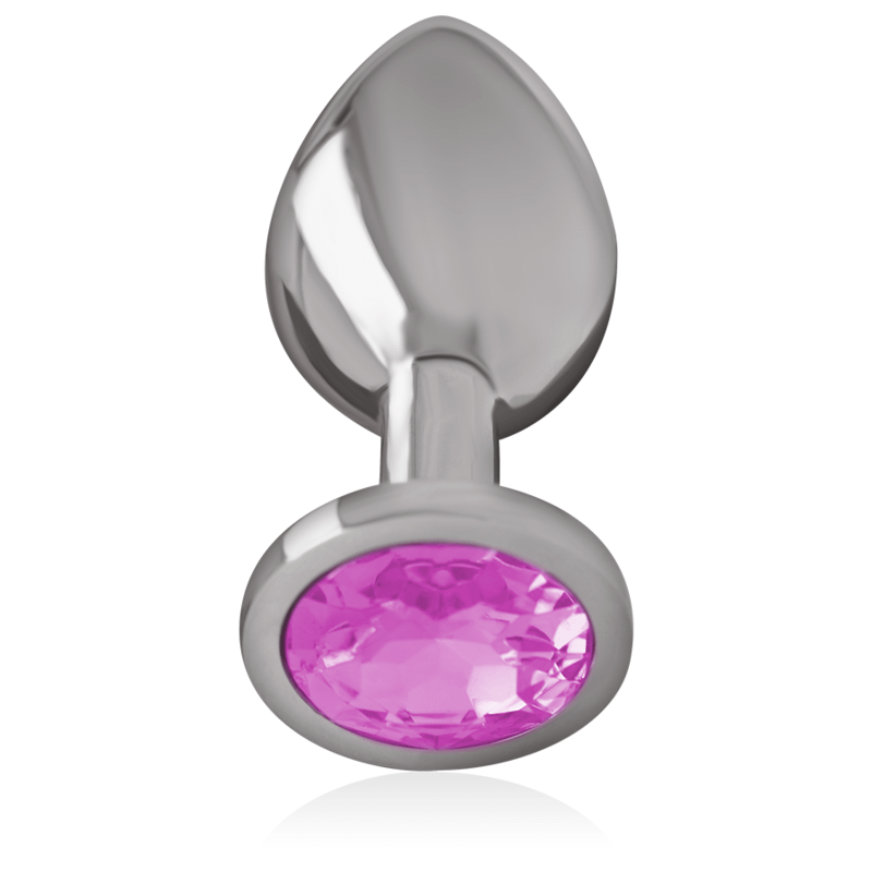 INTENSE - ALUMINUM METAL ANAL PLUG WITH PINK CRYSTAL SIZE L - Bild 3