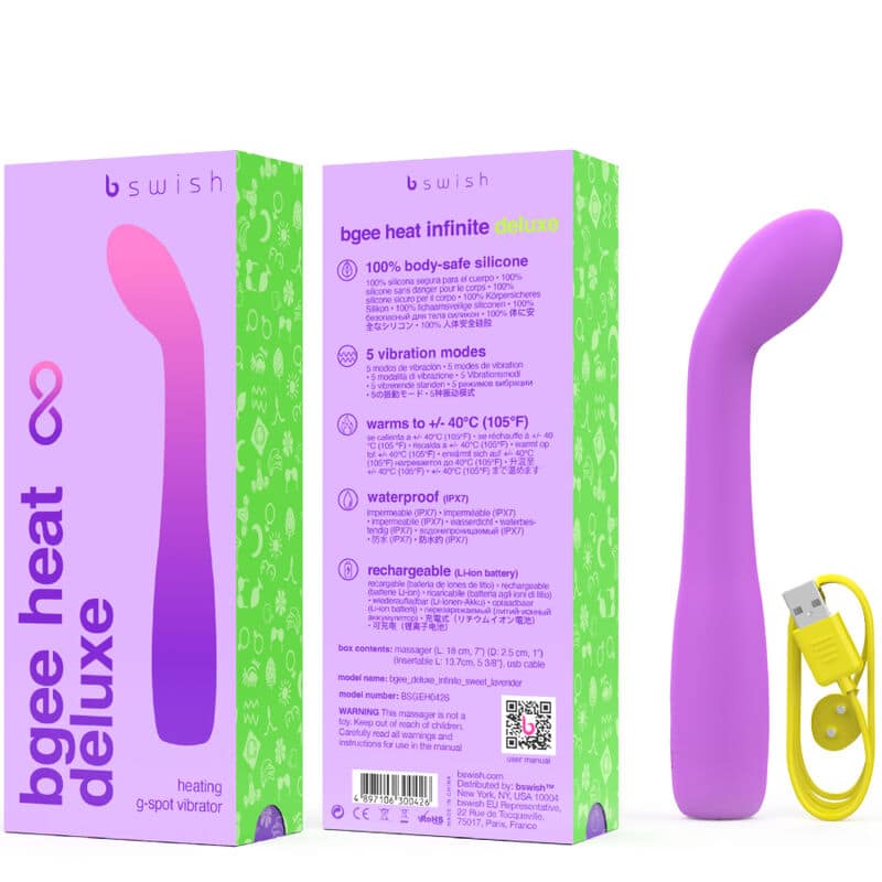 B SWISH - BGEE HEAT INFINITE DELUXE RECHARGEABLE VIBRATOR LAVENDER SILICONE - Image 3