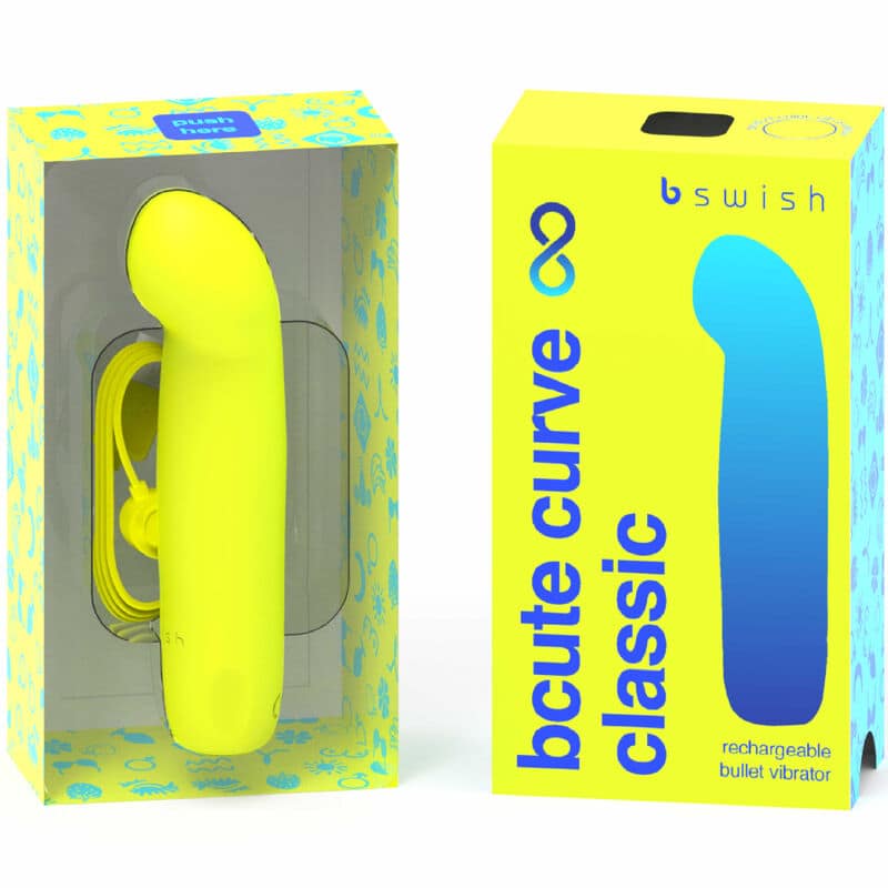 B SWISH - BCUTE CURVE INFINITE CLASSIC RECHARGEABLE SILICONE VIBRATOR YELLOW - Bild 2