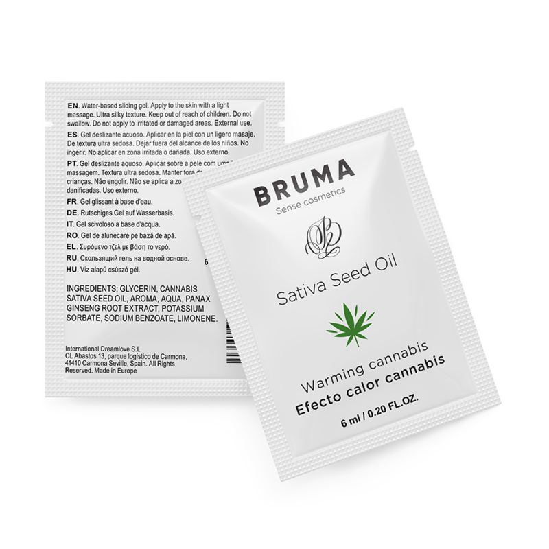 BRUMA - SATIVA SEED OIL SLIDING GEL WARMING CANNABIS FLAVOR 6 ML - Image 2