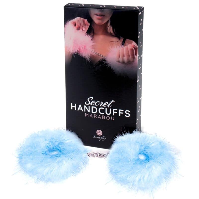 SECRETPLAY - BLUE LIGHT MARABOU HANDCUFFS - Image 3