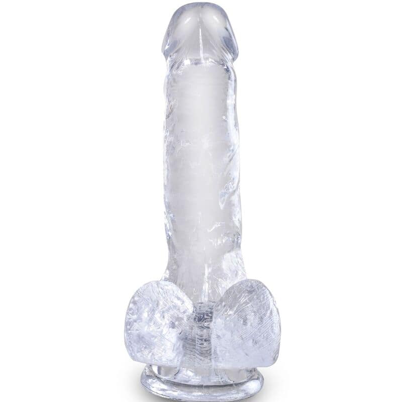 KING COCK - CLEAR REALISTIC PENIS WITH BALLS 13.5 CM TRANSPARENT - Image 2