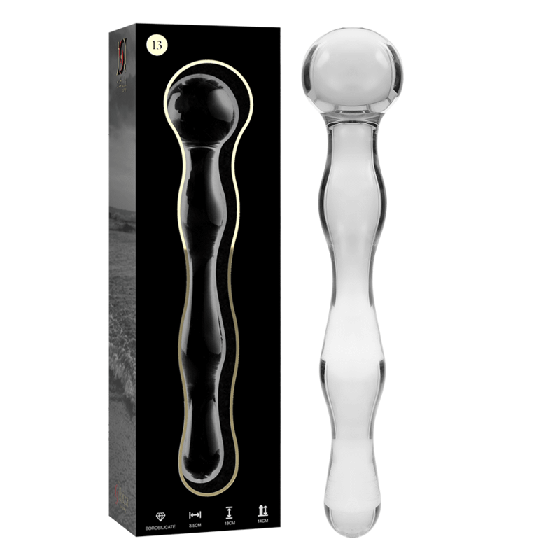 NEBULA SERIES BY IBIZA - MODELO 13 DILDO CRISTAL TRANSPARENTE 18 CM -O- 3,5 CM