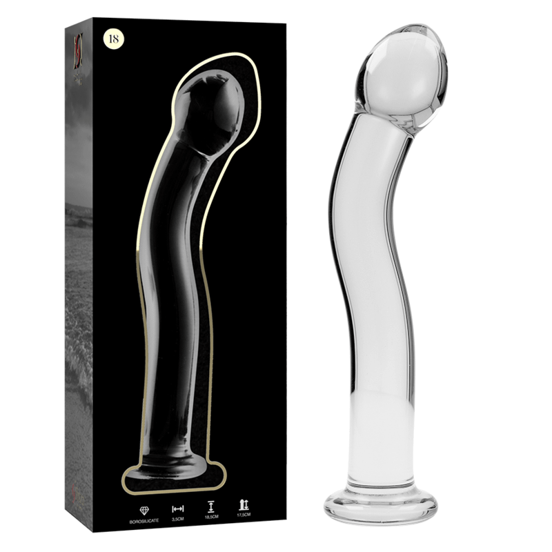 NEBULA SERIES BY IBIZA - MODELO 18 DILDO CRISTAL TRANSPARENTE 18.5 CM -O- 3.5 CM
