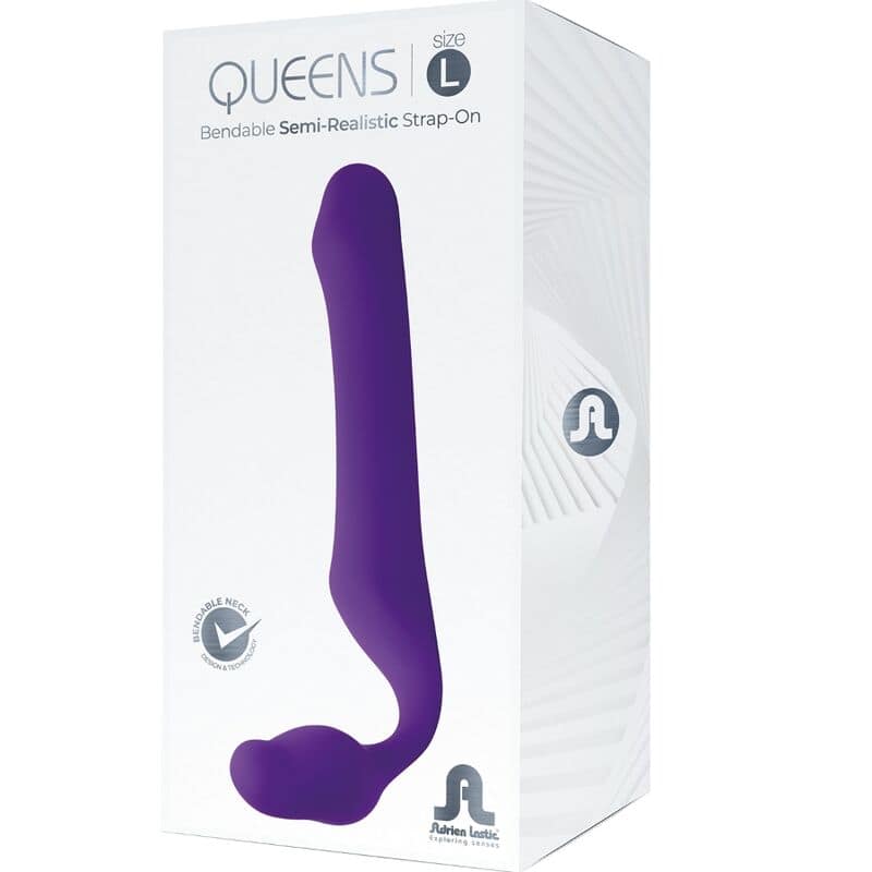 ADRIEN LASTIC - QUEENS STRAP-ON FLEXIBLE VIOLET SIZE L - Bild 5