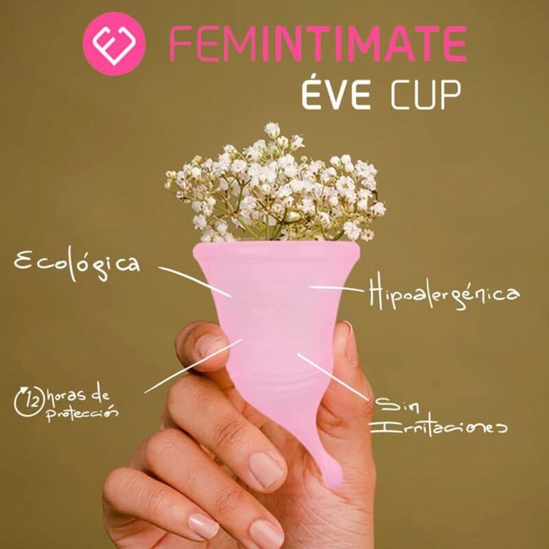 FEMINTIMATE - EVE NEW SILICONE MENSTRUAL CUP - SIZE M - Image 2