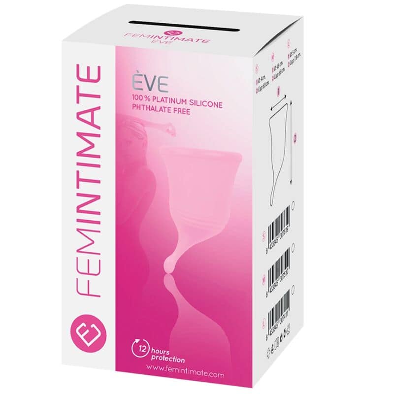 FEMINTIMATE - EVE NEW SILICONE MENSTRUAL CUP - SIZE M - Image 3