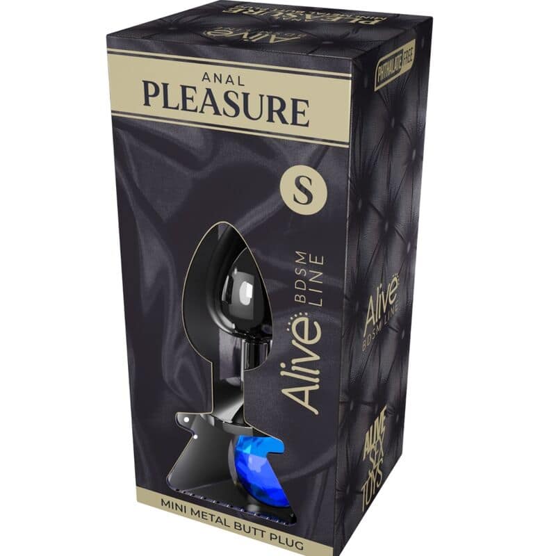 ALIVE - ANAL PLEASURE MINI PLUG METAL BLUE SIZE S - Bild 2