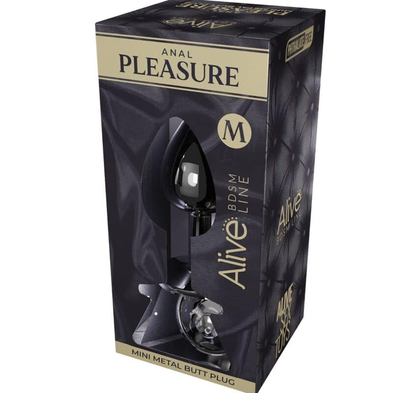 ALIVE - ANAL PLEASURE MINI PLUG METAL WHITE SIZE M - Image 2