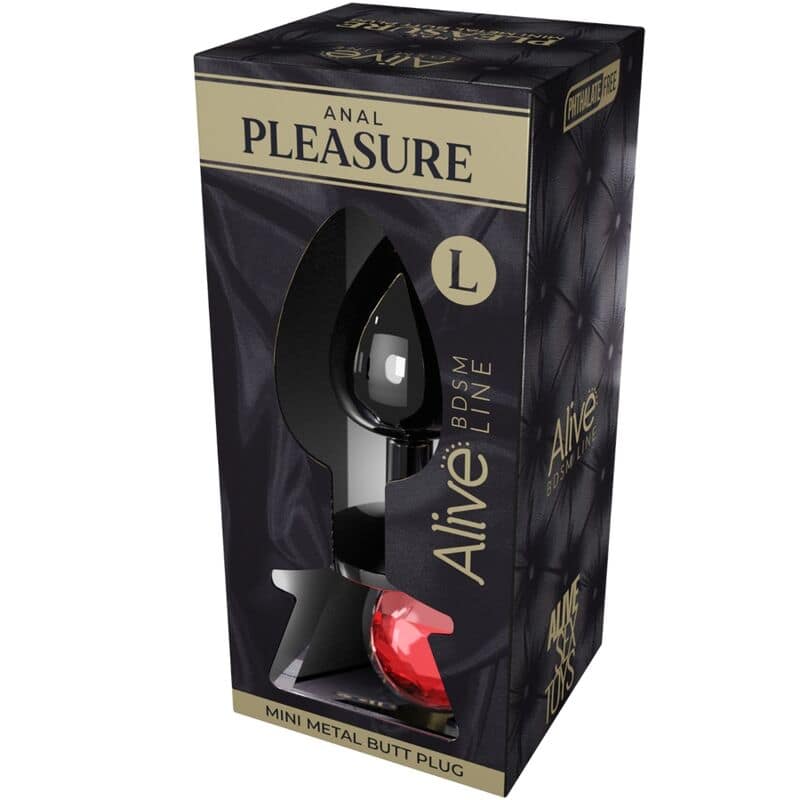ALIVE - ANAL PLEASURE MINI PLUG METAL RED SIZE L - Image 2