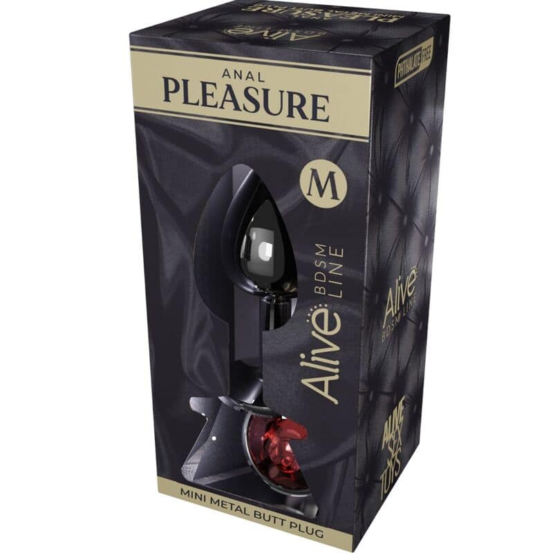 ALIVE - ANAL PLEASURE MINI PLUG METAL RED SIZE M - Bild 2