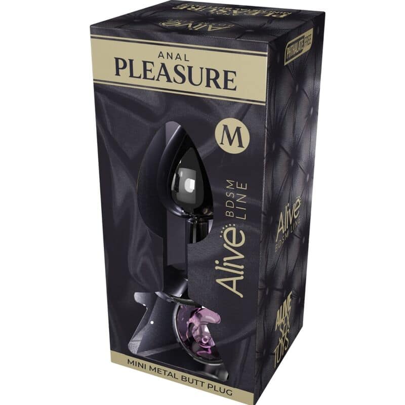 ALIVE - ANAL PLEASURE MINI PLUG METAL PINK SIZE M - Image 2