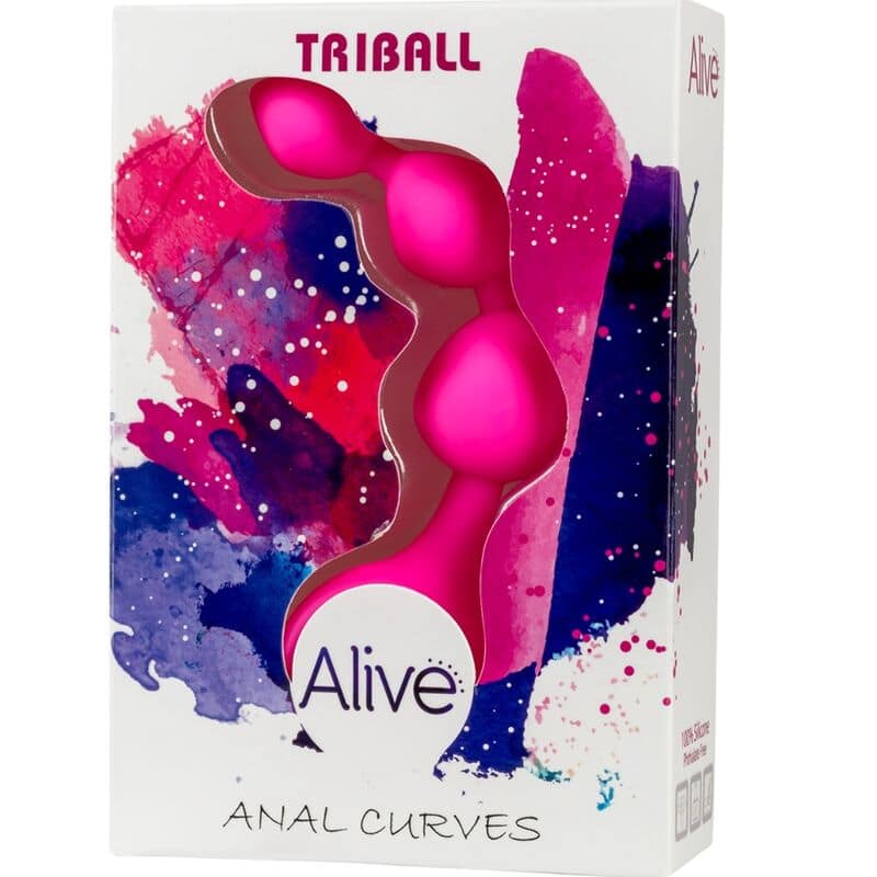 ALIVE - TRIBALL PINK SILICONE ANAL BALLS 15 CM - Image 2
