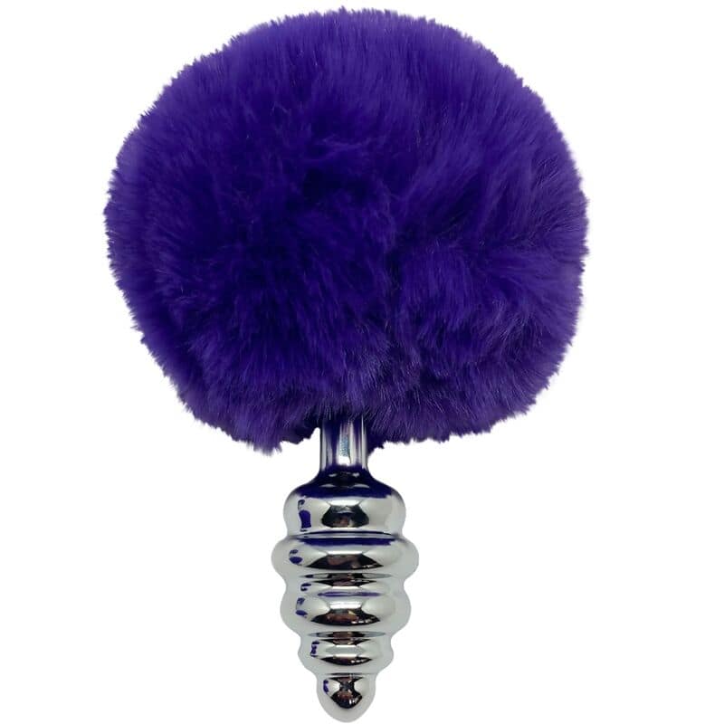 ALIVE - ANAL PLEASURE PLUG SPIRAL METAL FLUFFY DARK VIOLET SIZE L - Bild 2