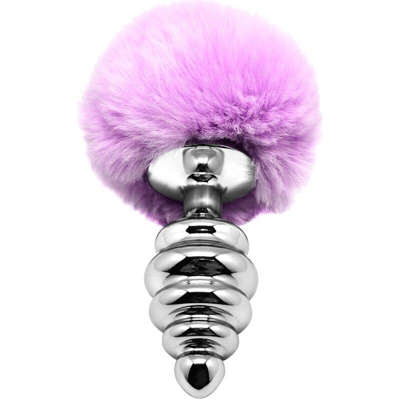 ALIVE - ANAL PLEASURE PLUG SPIRAL METAL FLUFFY VIOLET SIZE S - Bild 2