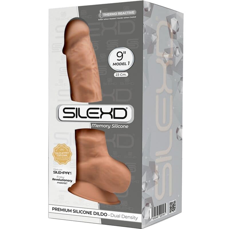SILEXD - MODEL 1 REALISTIC PENIS PREMIUM SILEXPAN SILICONE CARAMEL 23 CM - Bild 3