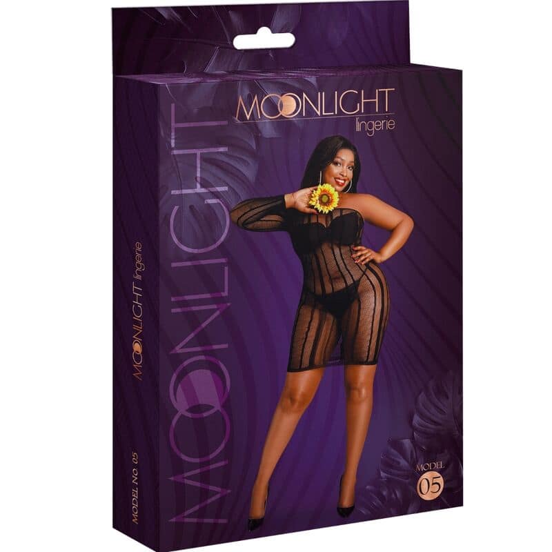 MOONLIGHT - MODEL 5 DRESS BLACK PLUS SIZE - Image 3