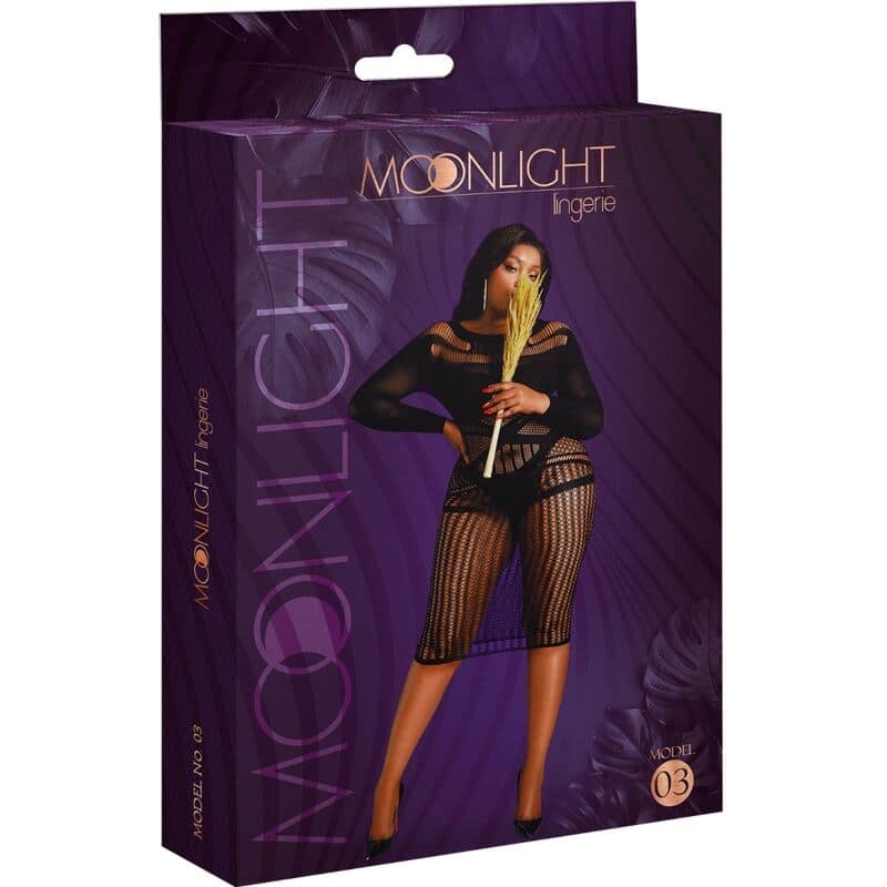 MOONLIGHT - MODEL 3 DRESS BLACK PLUS SIZE - Image 3
